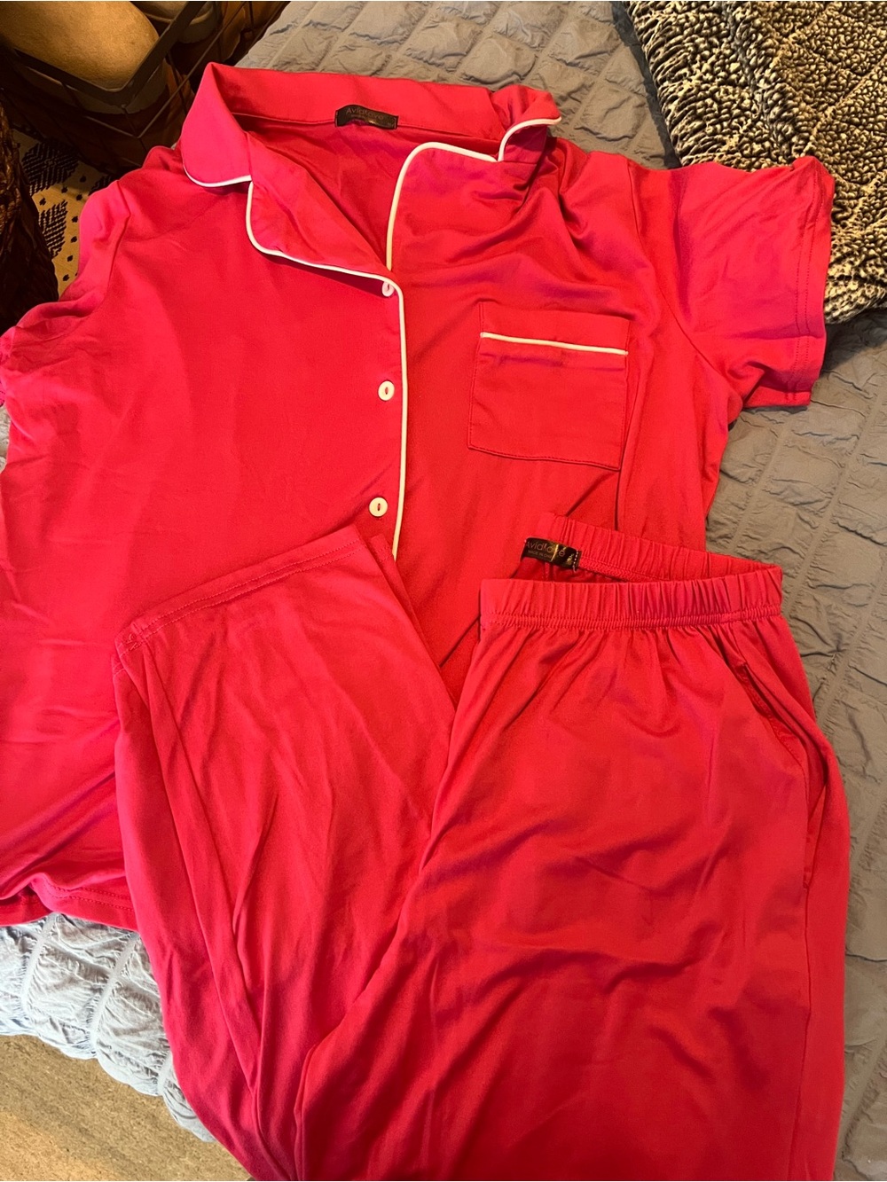 Pink Short-Sleeve Pajama Set - Never worn